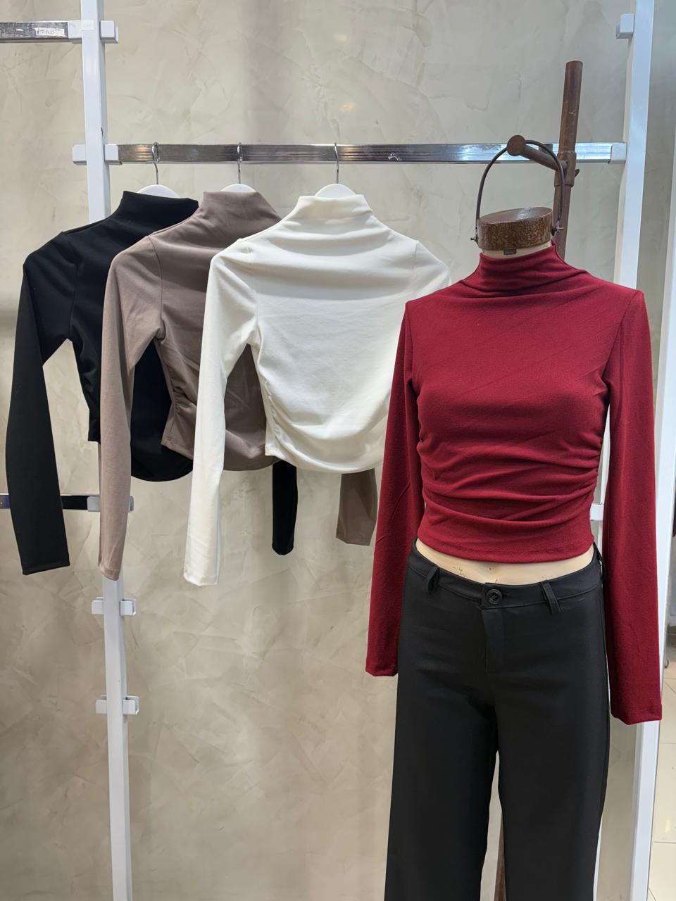 Polera costado fruncido(Rib)