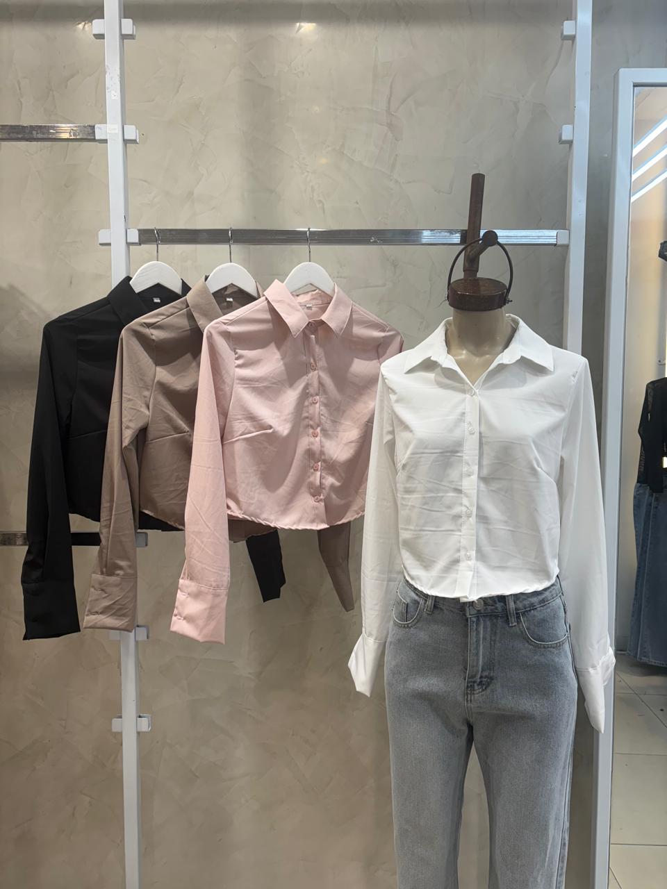Camisa crop Clari (Poplin Algodón)