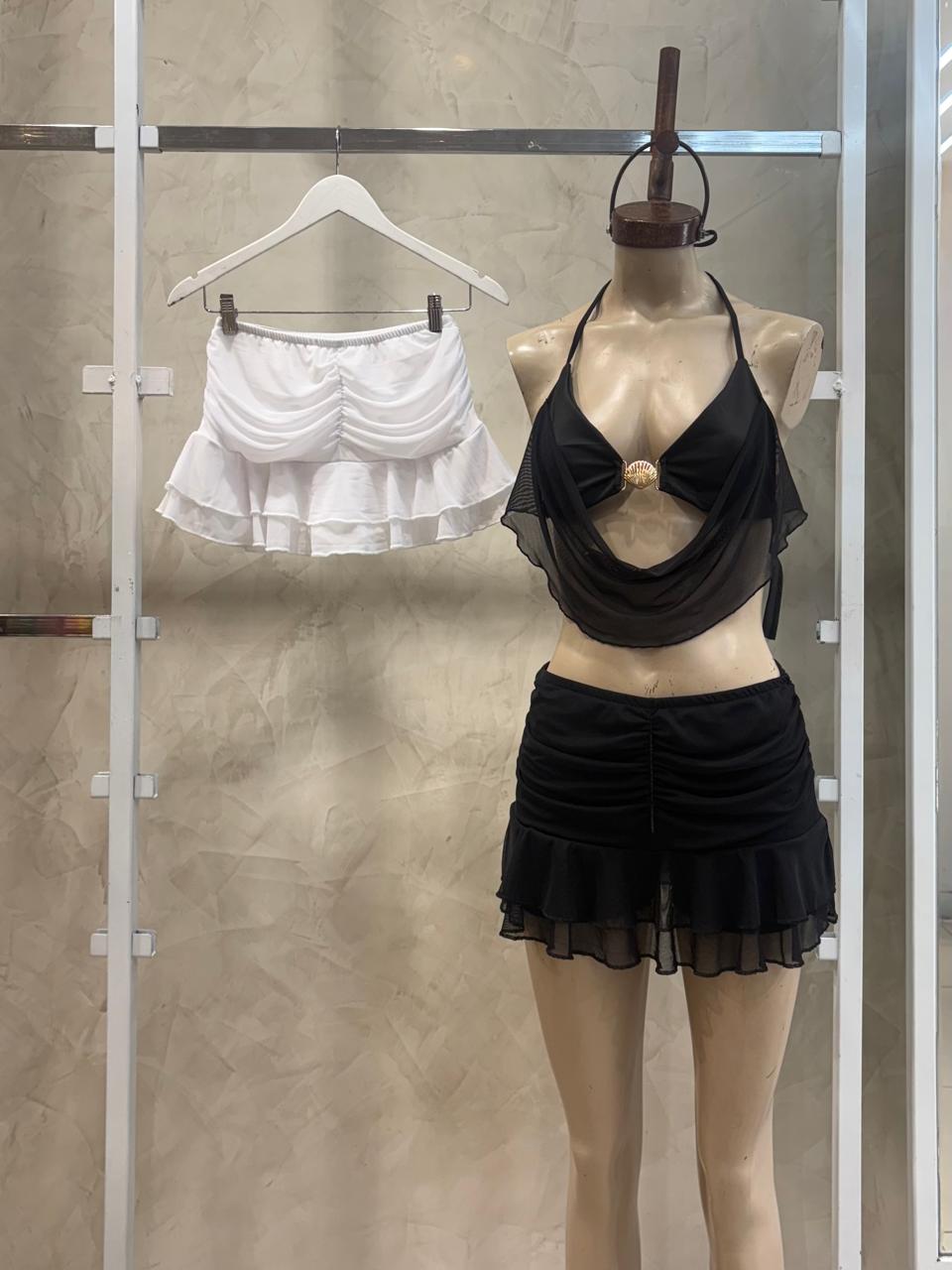 Mini frunce c/short (Tull+ Microfibra)