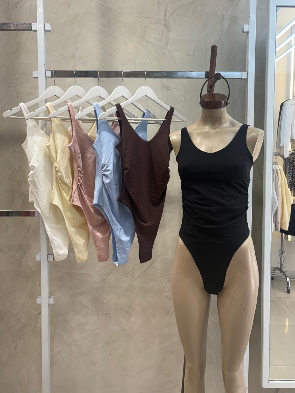 Body V Fruncido(Algodón Lycra)