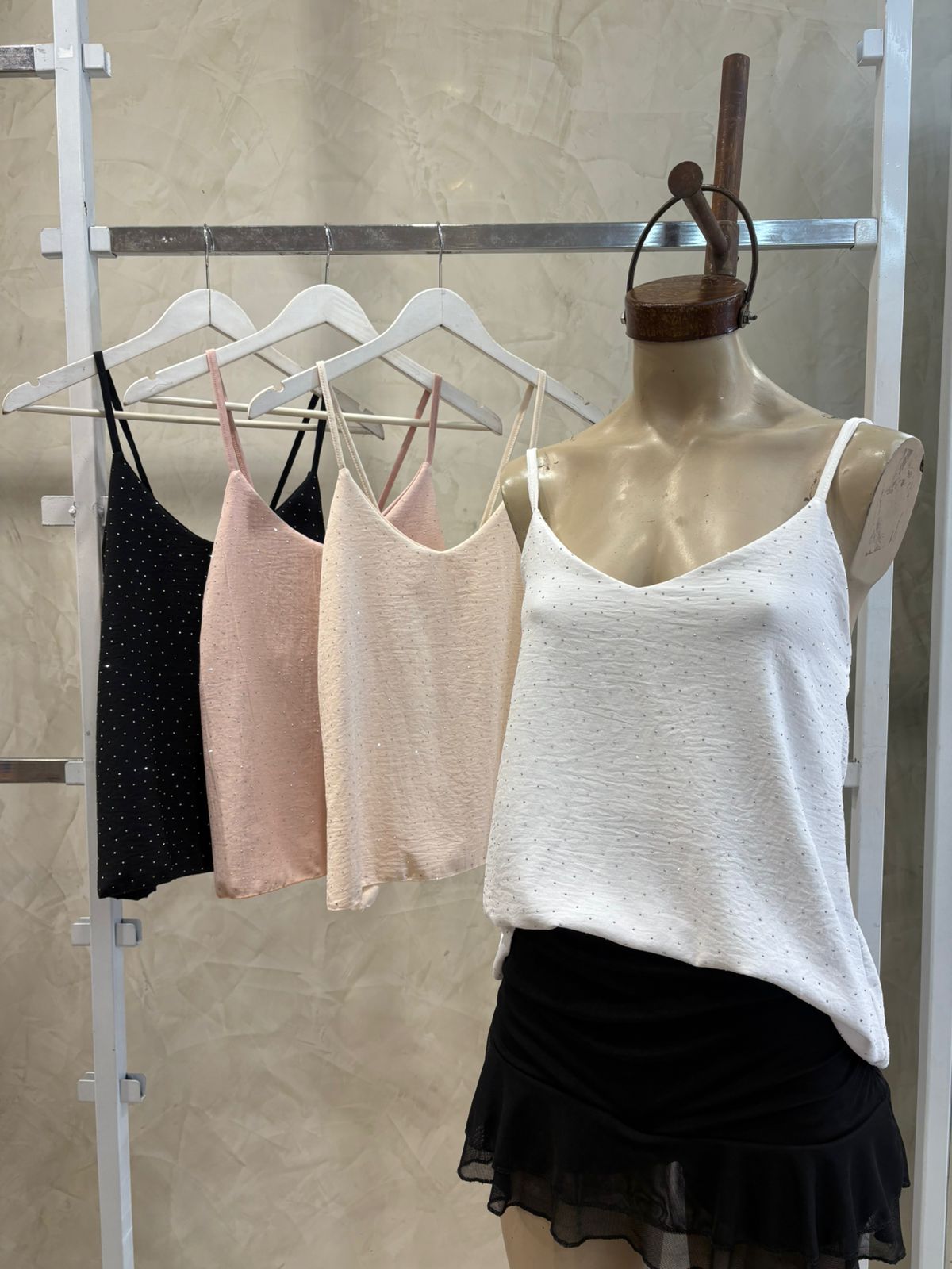 Musculosa bretel Strass (Cey)