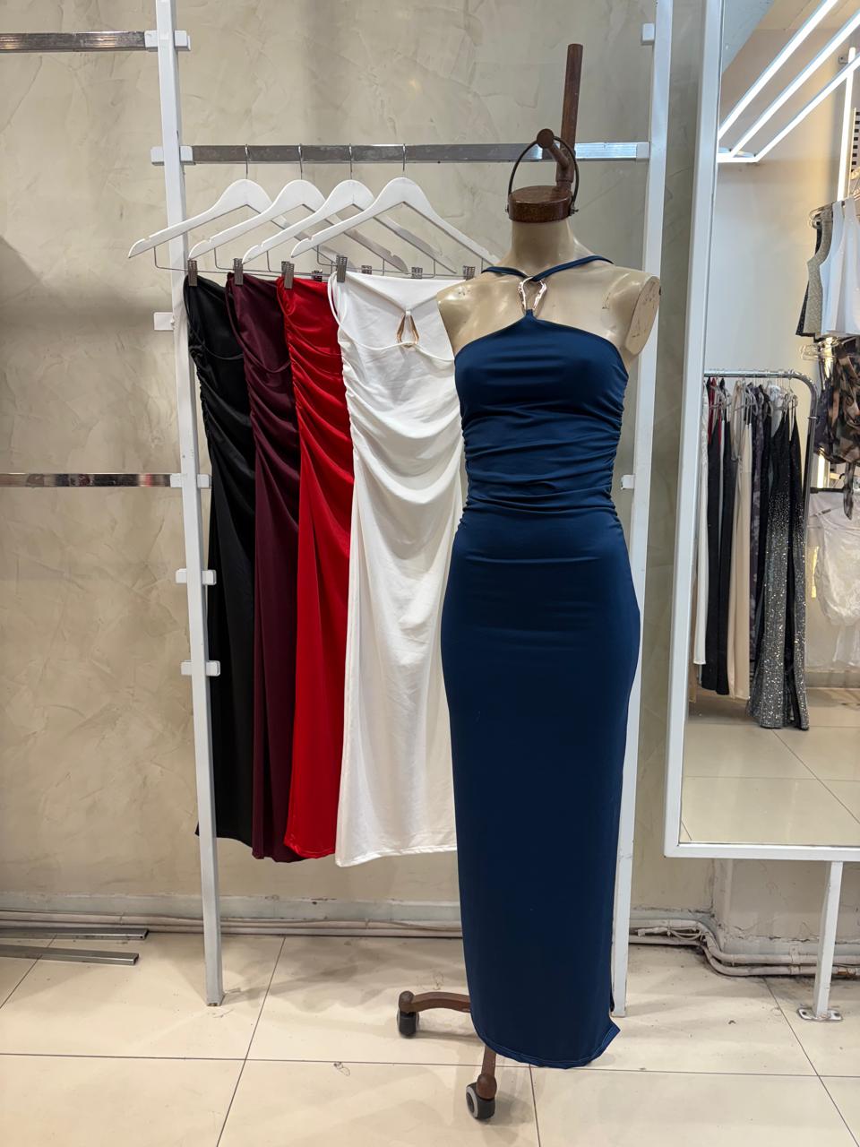 Vestido largo hebilla gota (Microfibra)