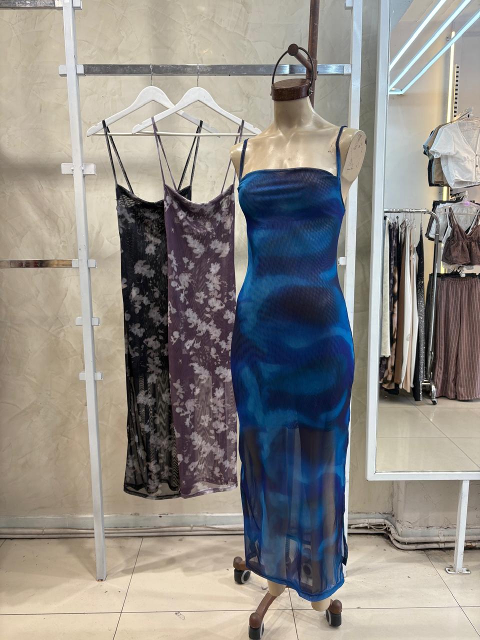 Vestido escote recto (Tull sublimado)