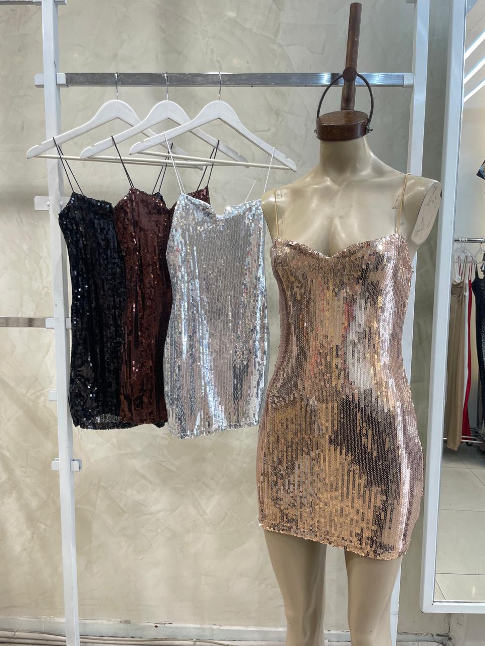 Vestido Corto V (Lentejuela)