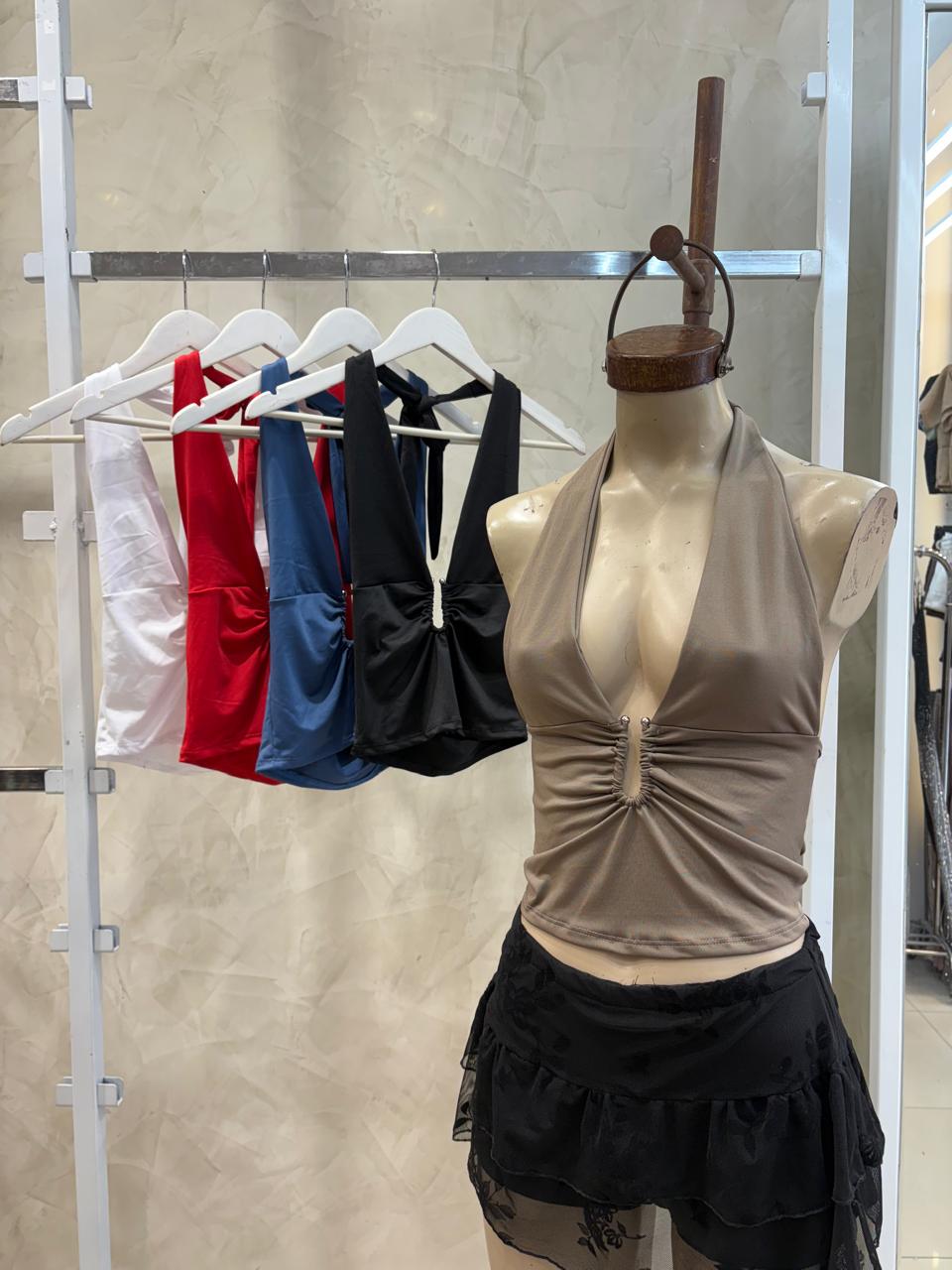 Top Lazo c/ hebilla U (Microfibra)