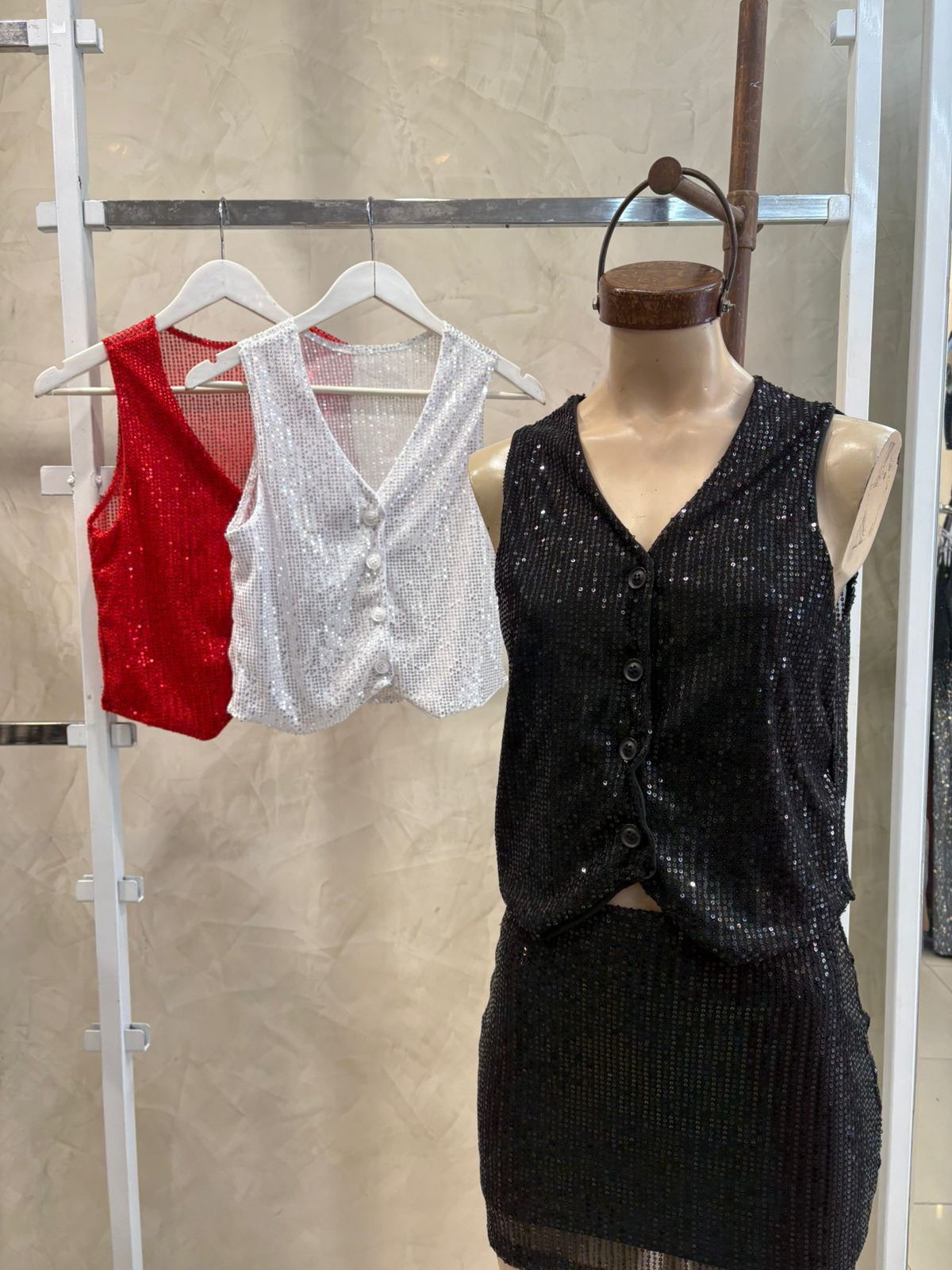 Chaleco Botones (Lentejuela)