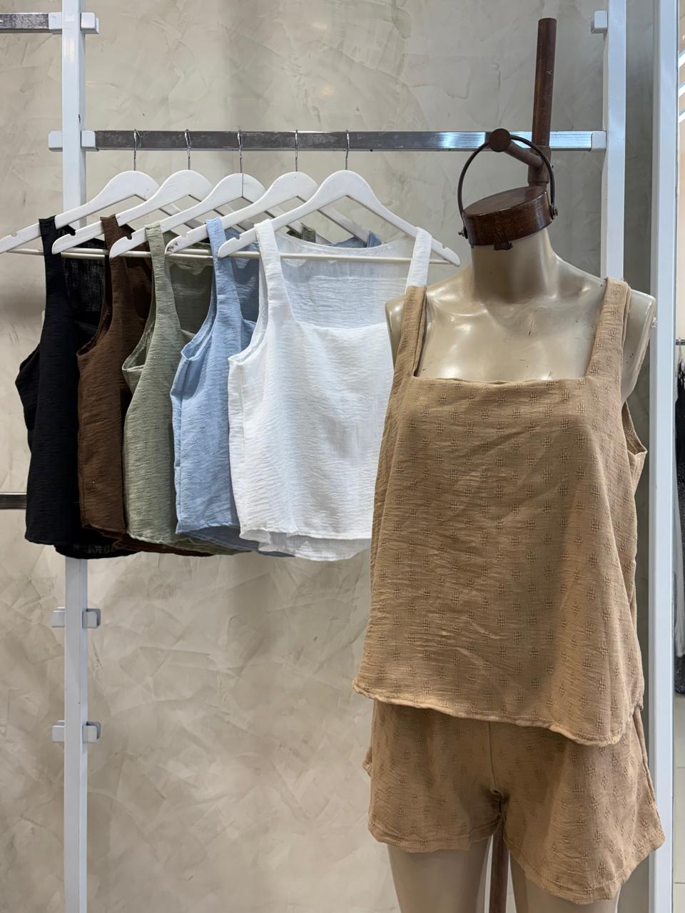 Musculosa escote cuadrado (Lino)