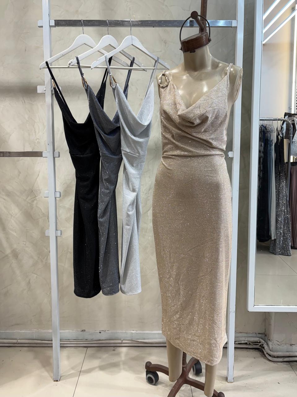 Vestido buche hebilla ( Glitter)