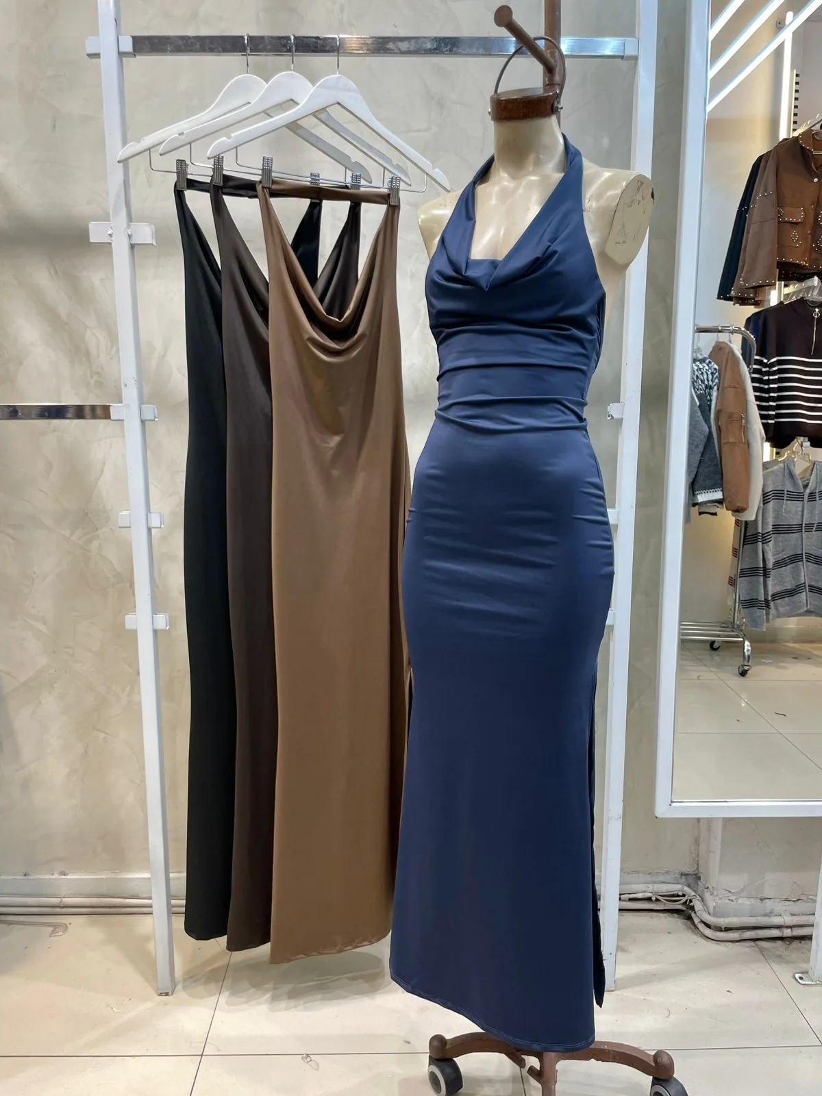 Vestido largo buche (microfibra)