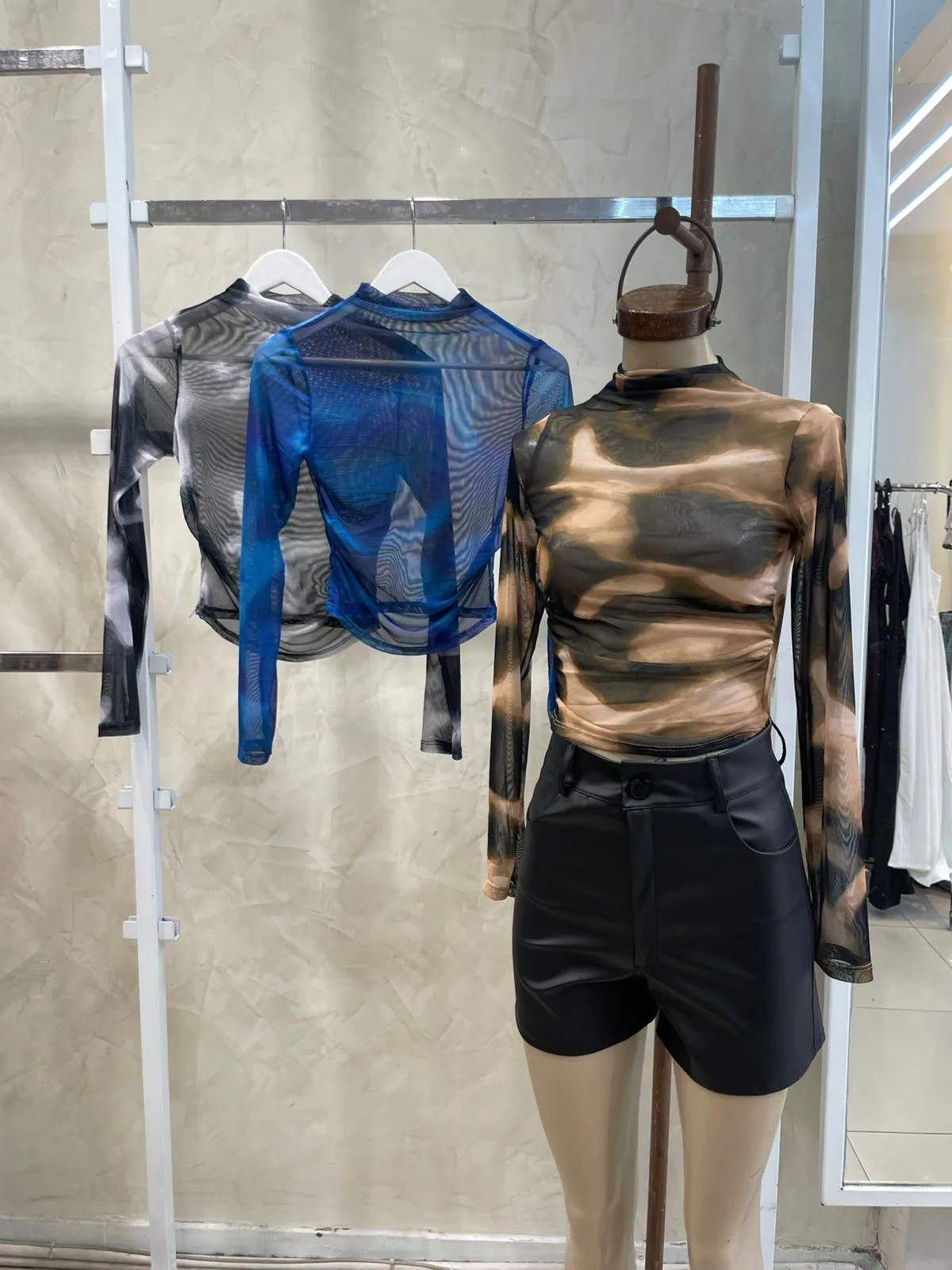 Remera media polera c/ frunce (Tull sublimado)