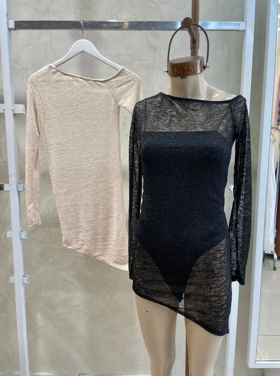 Vestido pico m/l (Tejido lurex)