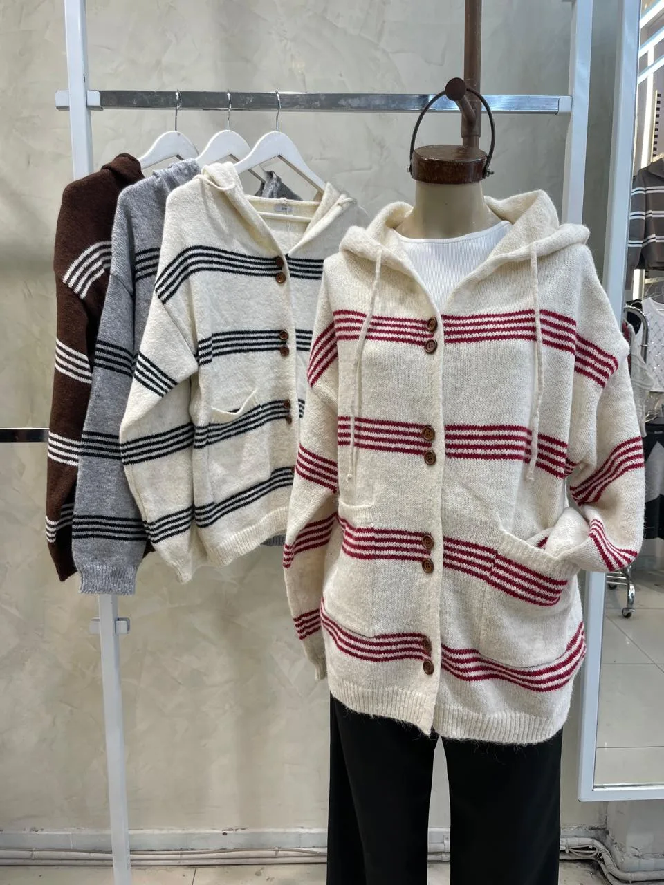 Saco botones Rayado (importado)