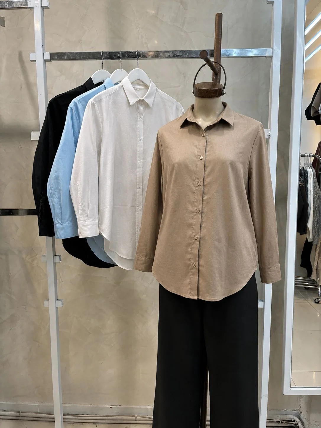 Camisa larga (fibrana poplin)