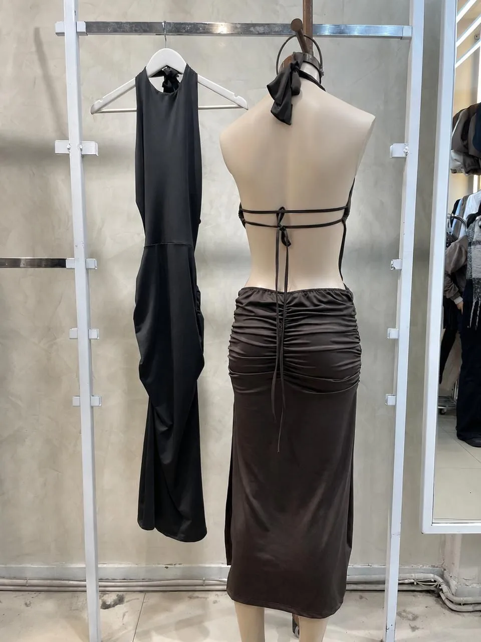Alternative view of Vestido Largo c/ Frunce (microfibra)