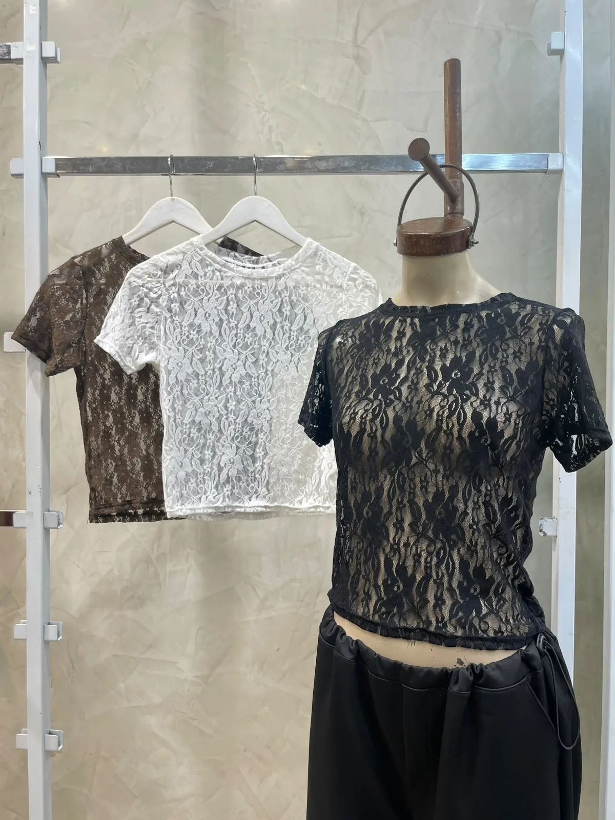 Remera M/C (encaje)