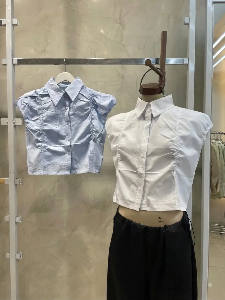 Camisa Musculosa Fruncido (importado)