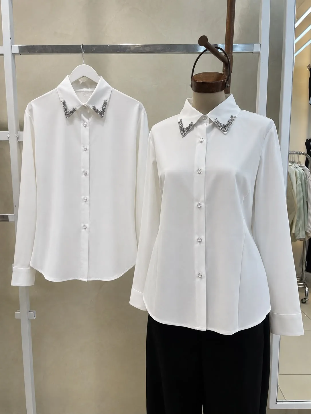 Camisa Cuello c/ piedras (importado)