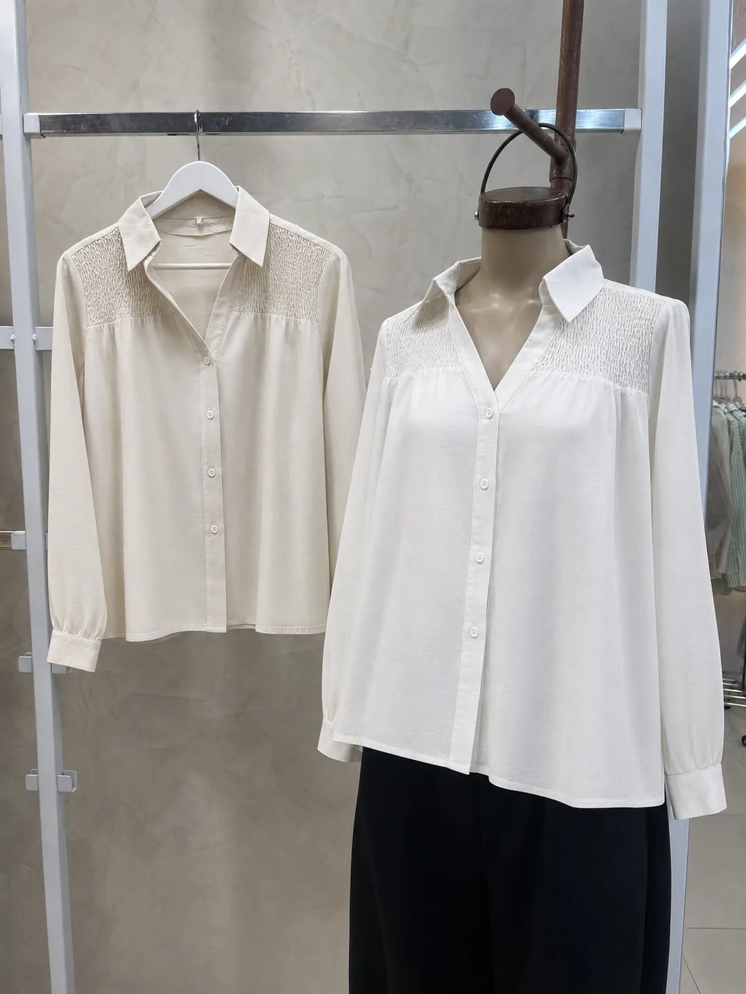 Camisa fruncido c/ brillo (importado)