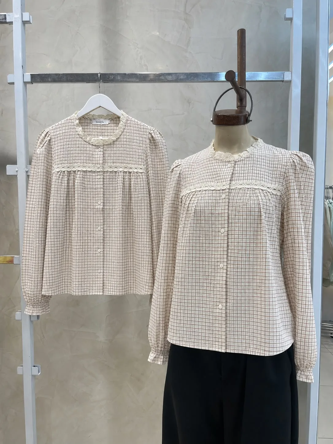 Camisa Cuadrille c/ Encaje delantero (importado)