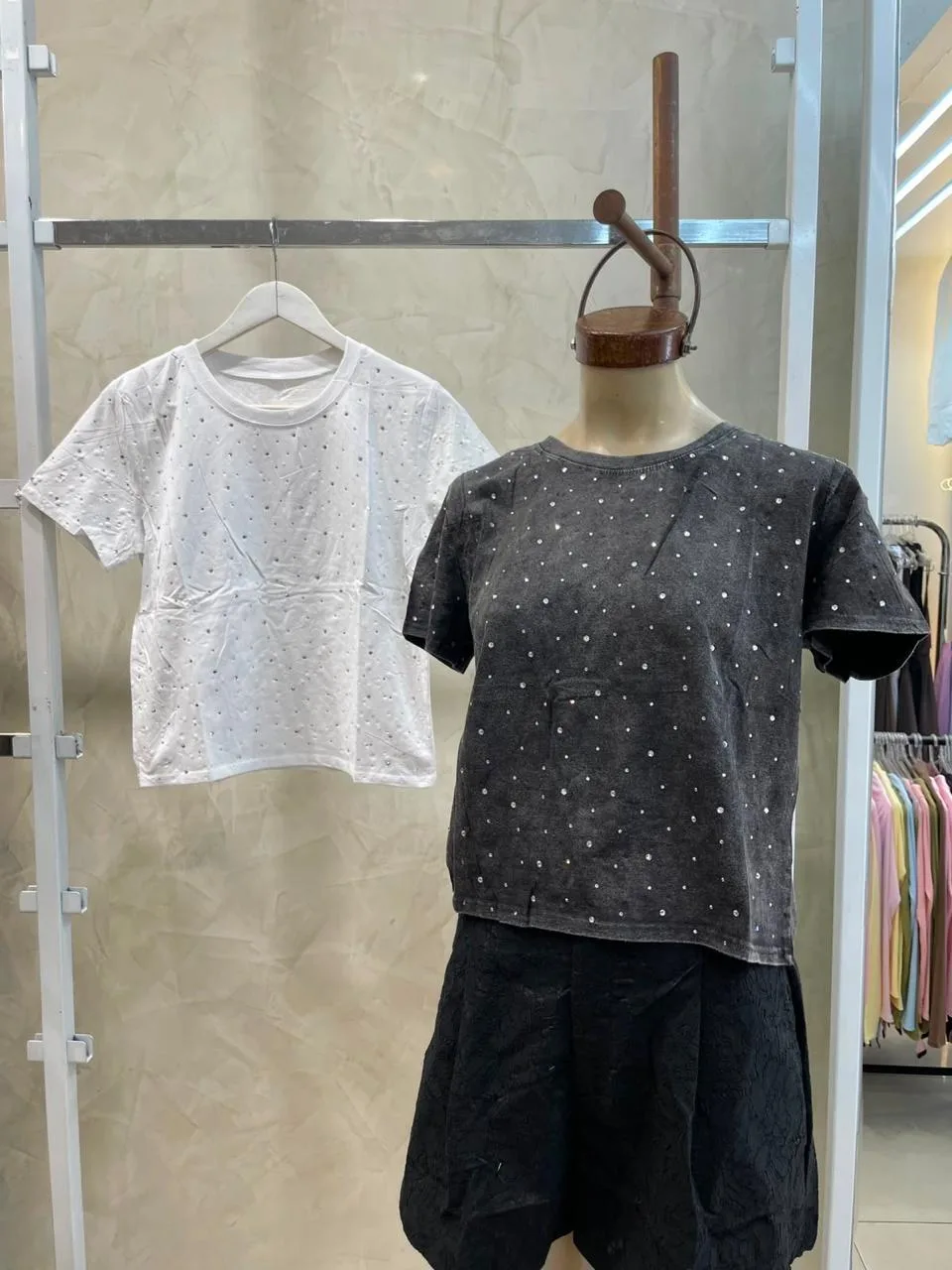 Remera m/c Strass (importado)