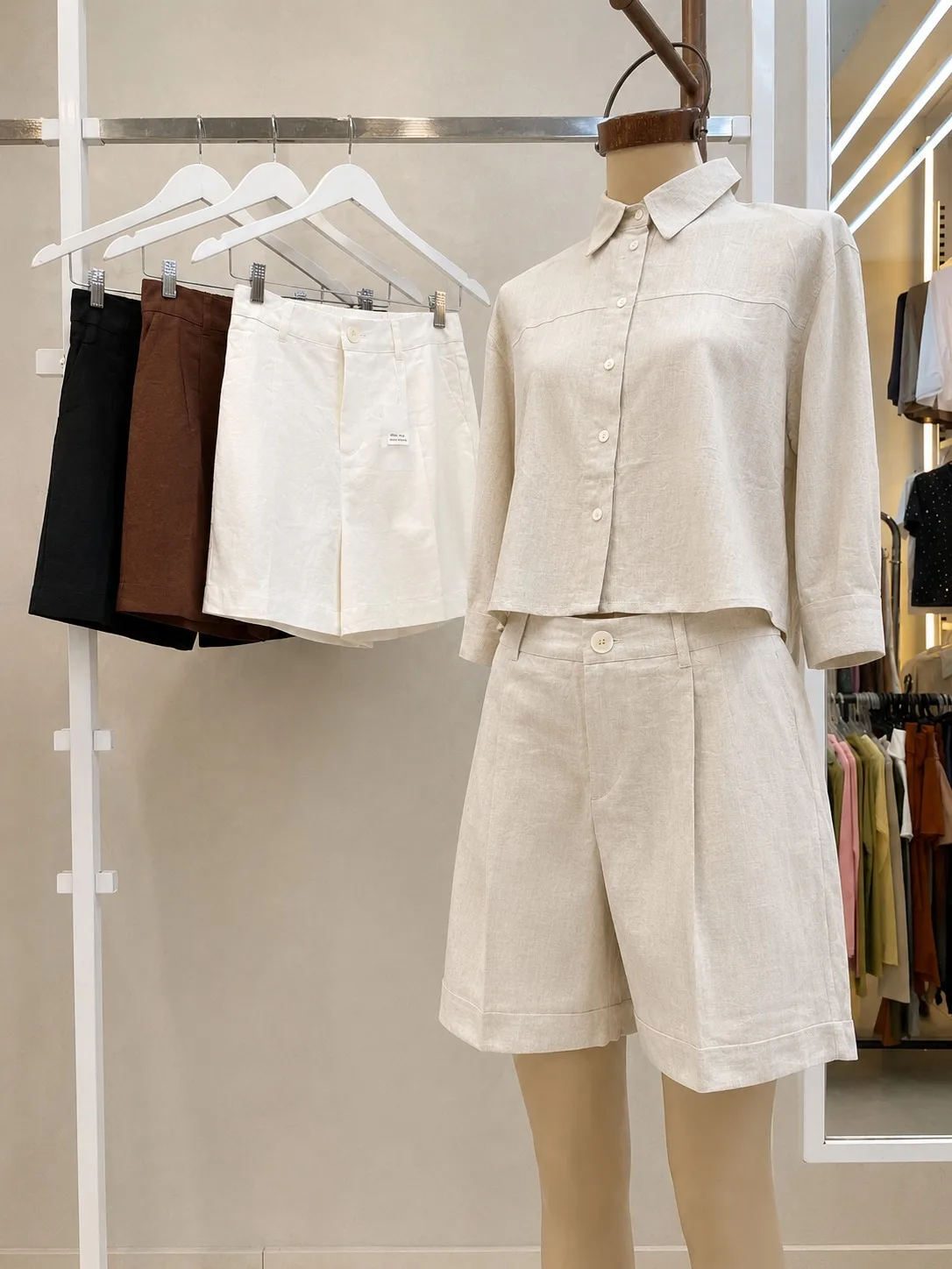 Short c/ bolsillos Lino (importado)