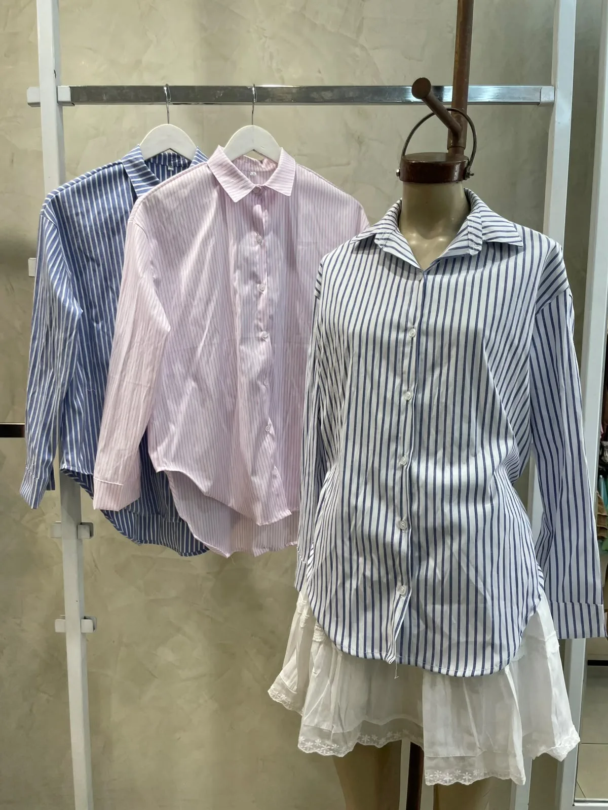 Alternative view of Camisa Larga Rayado (Fibrana poplin)