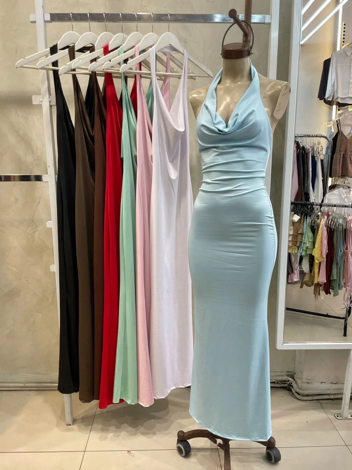 Vestido largo buche (microfibra)