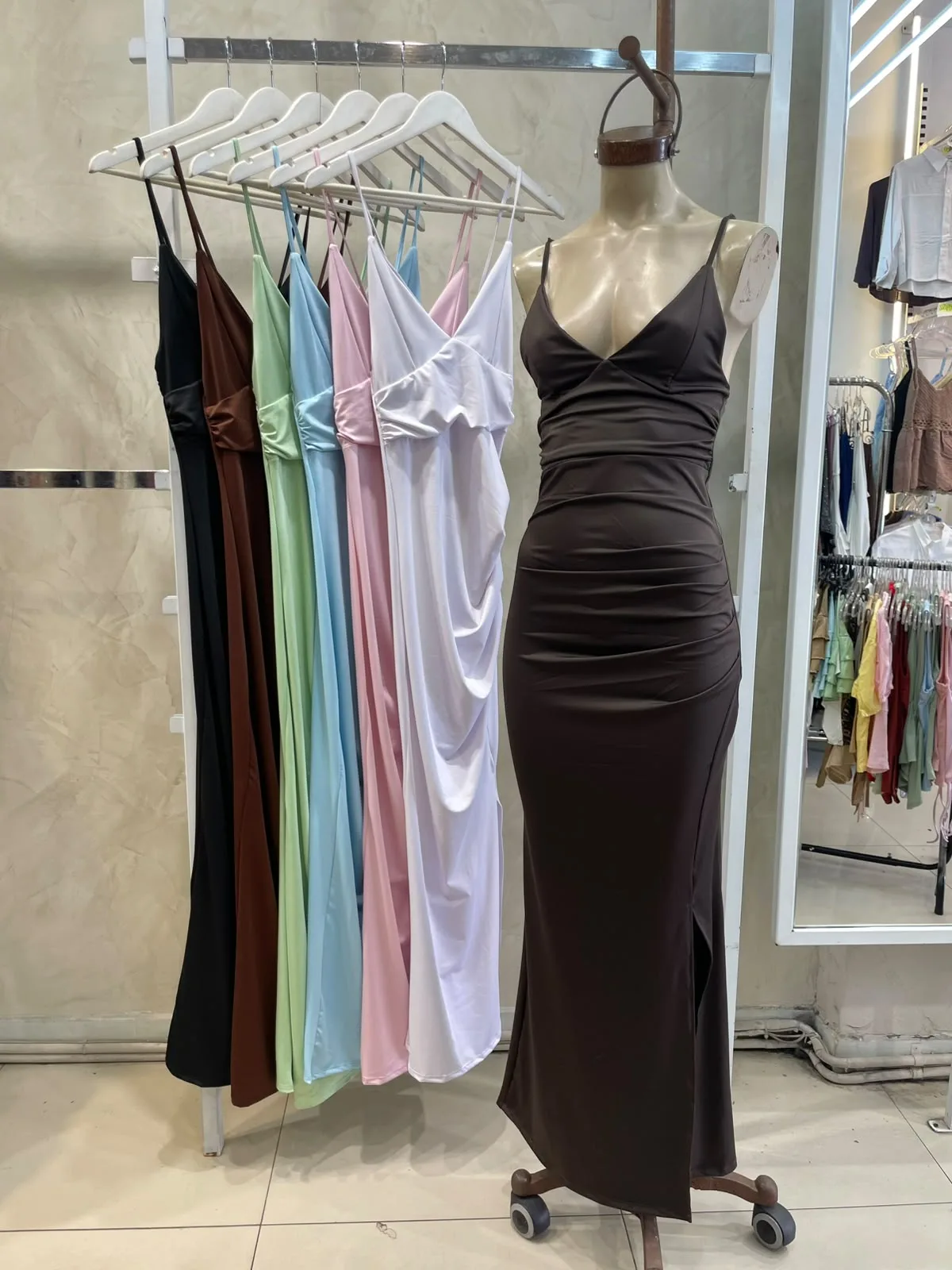 Vestido Taza c/ frunce (microfibra)