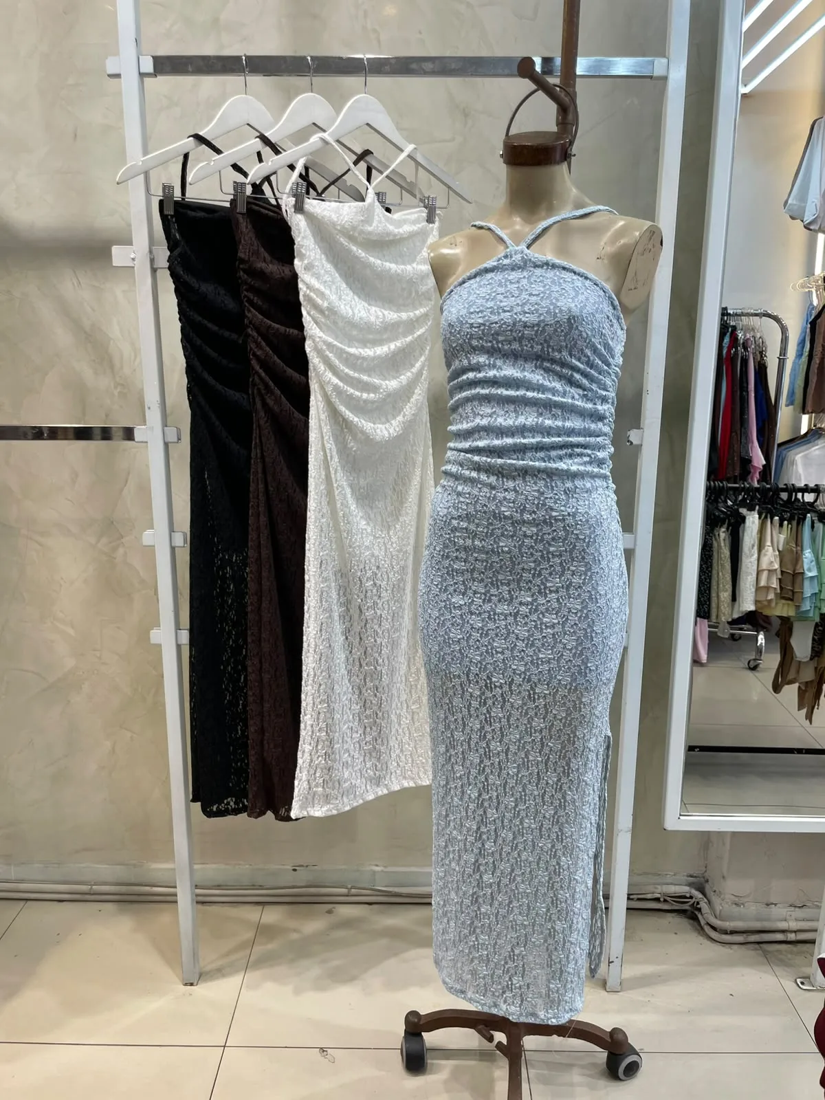 Vestido Largo Tiras (encaje)