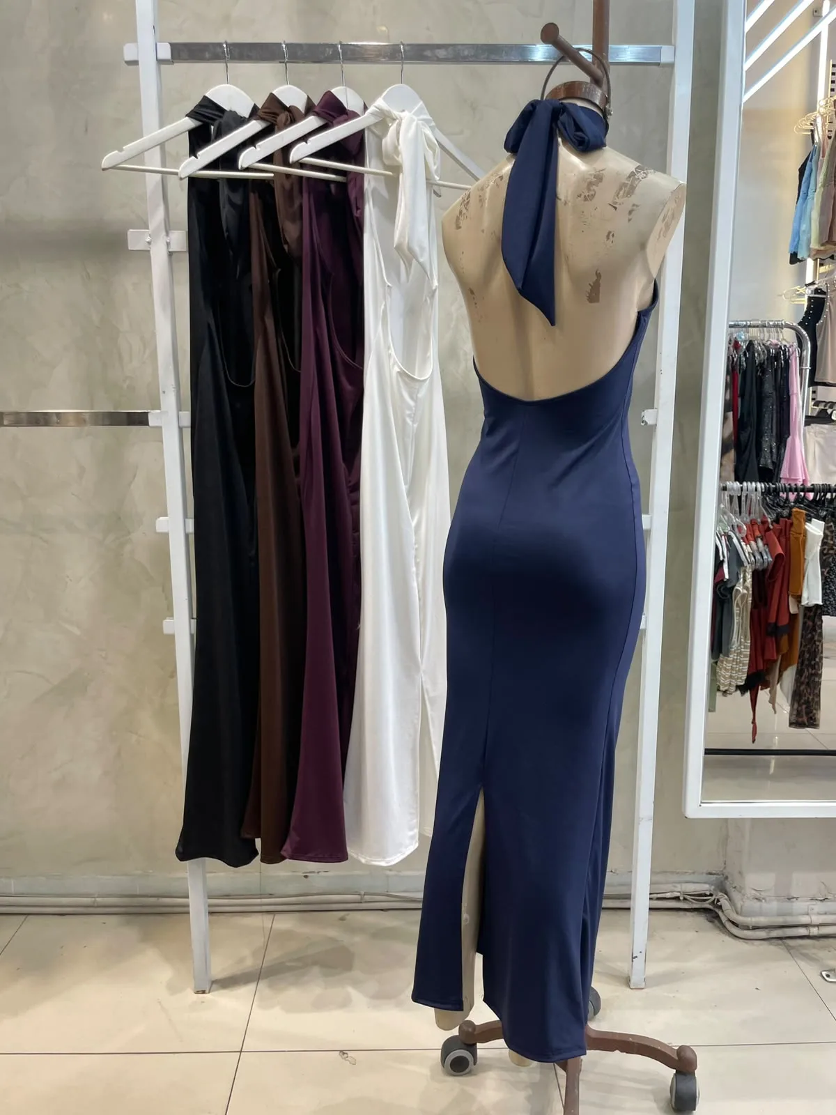 Alternative view of Vestido Largo Para atar (microfibra)