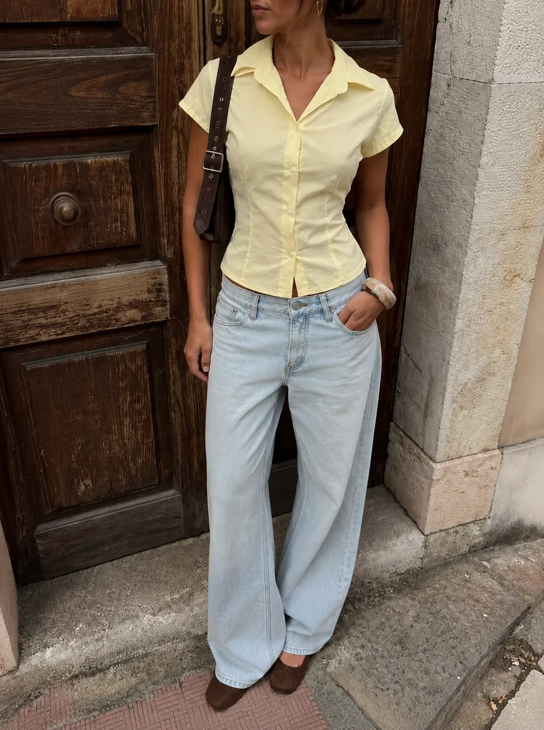 Camisa M/C tachas (fibrana Poplin)