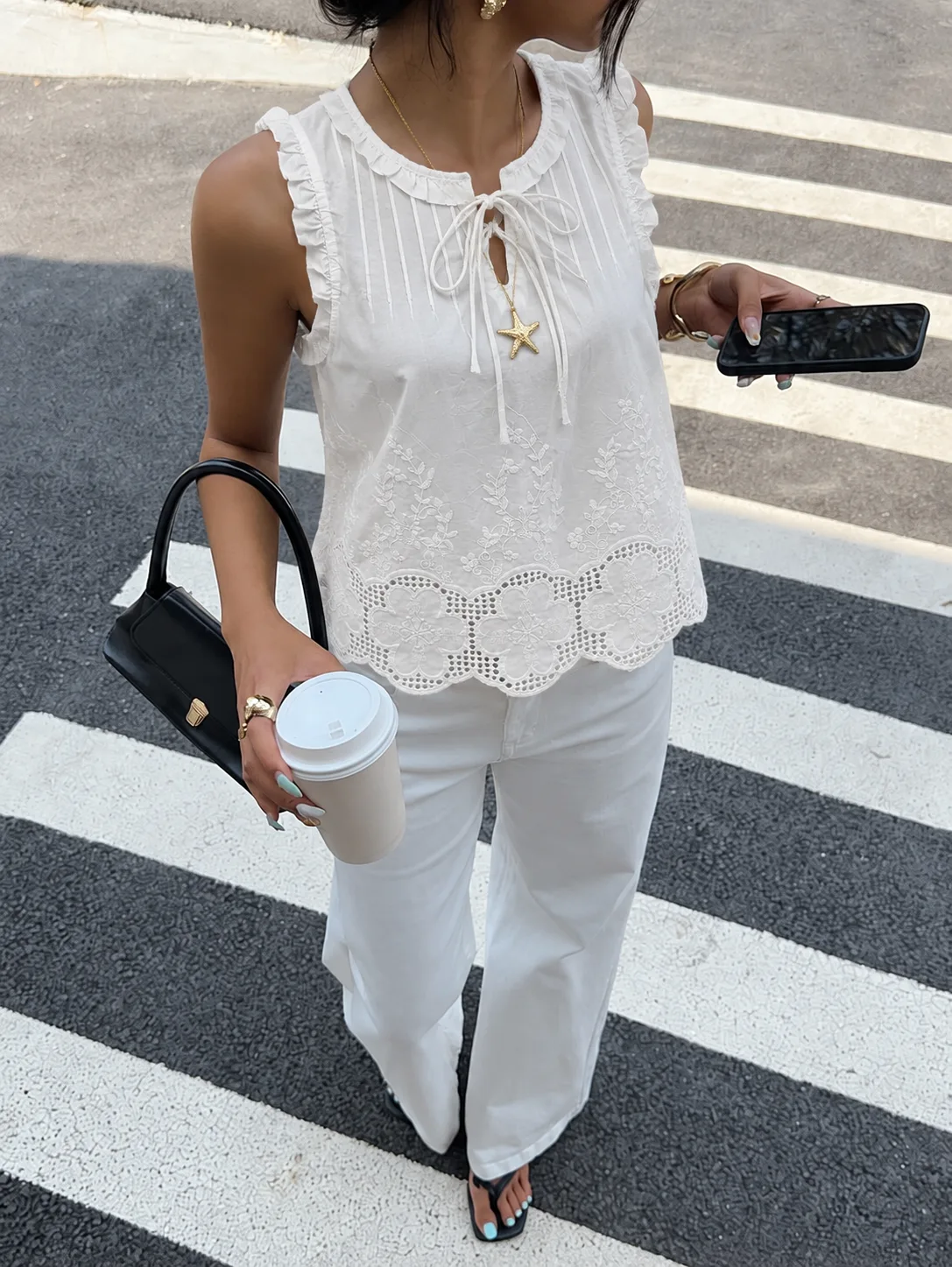 Blusa Musculosa Volados (importado)