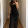 Vestido strapless fruncido (Encaje) - Juno